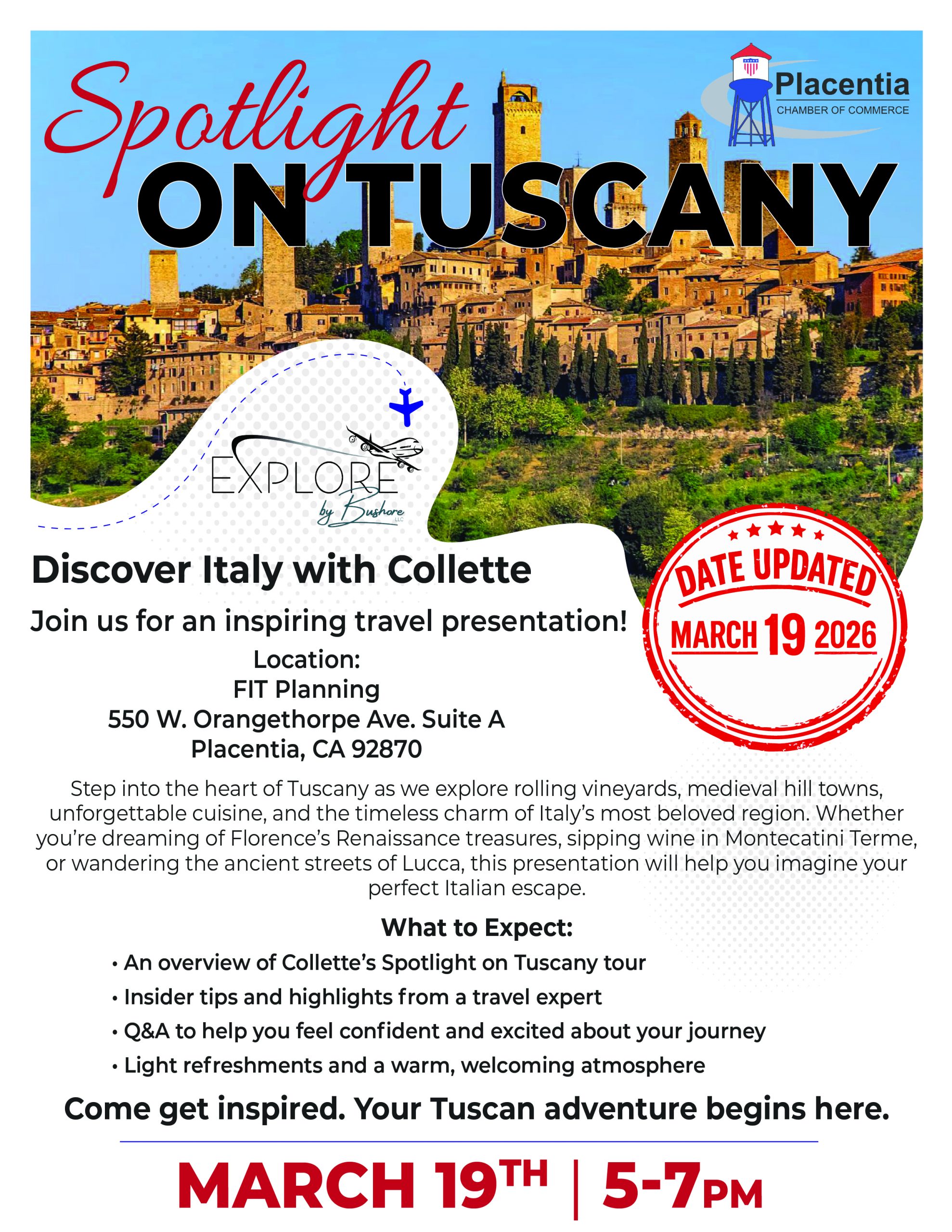 Placentia Spotlight on Tuscany